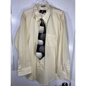 Giorgio Brutini The Perfect Match Dress Shirt & Tie (Men’s Size 2XL 18-18.5/34)